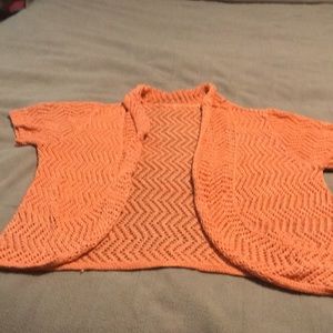 No brand ladies Cardigan size L pretty peach color no call outs